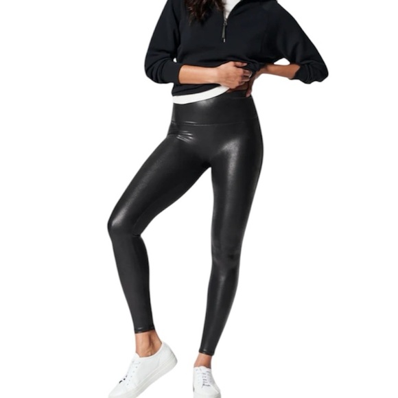 Spanx Faux Leather Leggings - Picture 1 of 11